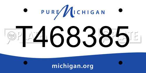 T468385 Michigan License Plate