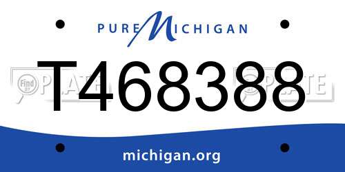 T468388 Michigan License Plate