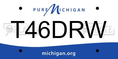 T46DRW Michigan License Plate