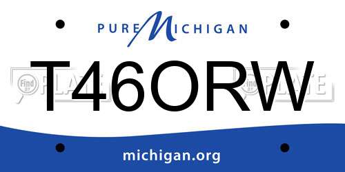 T46ORW Michigan License Plate