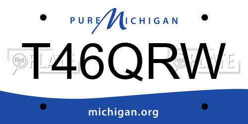 T46QRW Michigan License Plate