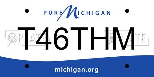 T46THM Michigan License Plate