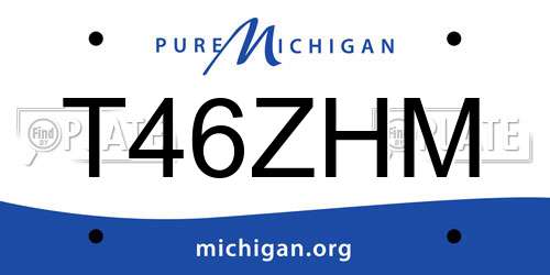 T46ZHM Michigan License Plate
