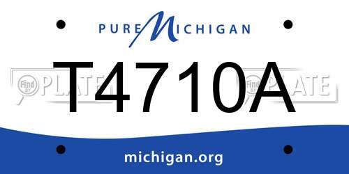 T4710A Michigan License Plate