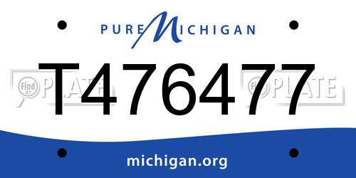 T476477 Michigan License Plate