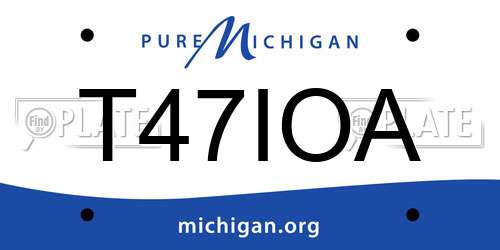 T47IOA Michigan License Plate