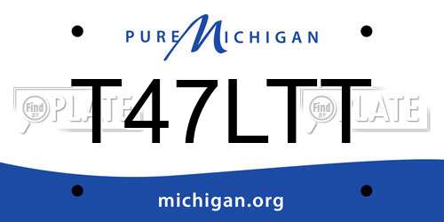 T47LTT Michigan License Plate
