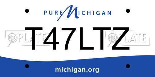 T47LTZ Michigan License Plate
