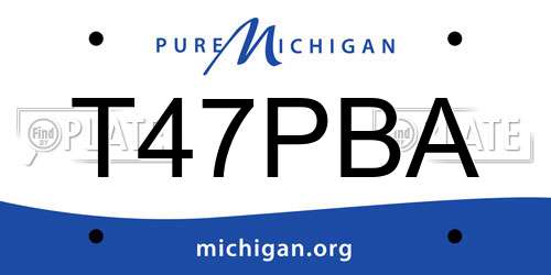 T47PBA Michigan License Plate