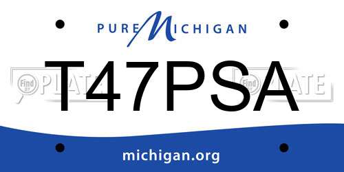 T47PSA Michigan License Plate