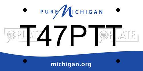 T47PTT Michigan License Plate