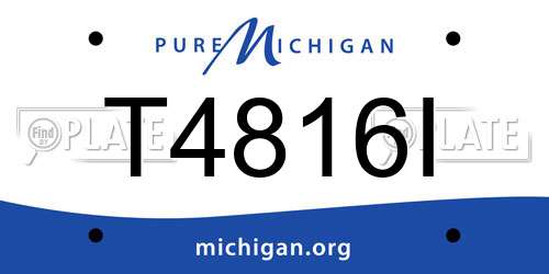 T4816I Michigan License Plate