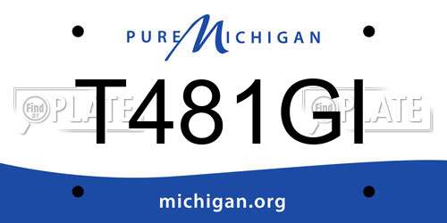 T481GI Michigan License Plate
