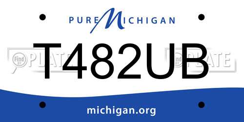 T482UB Michigan License Plate