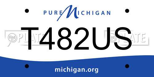 T482US Michigan License Plate