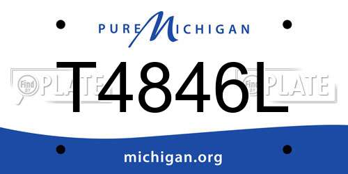 T4846L Michigan License Plate