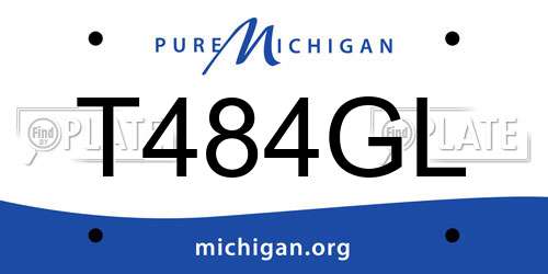 T484GL Michigan License Plate