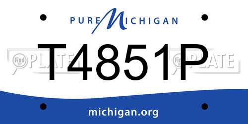 T4851P Michigan License Plate