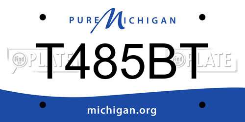 T485BT Michigan License Plate