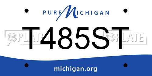 T485ST Michigan License Plate