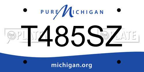 T485SZ Michigan License Plate