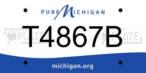 T4867B Michigan License Plate