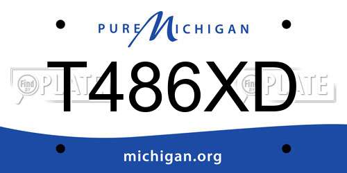 T486XD Michigan License Plate