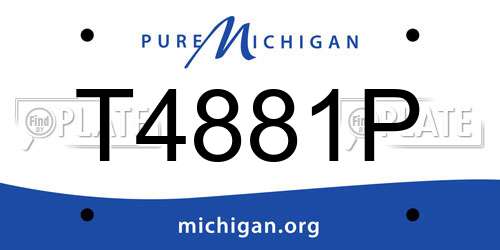 T4881P Michigan License Plate