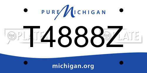 T4888Z Michigan License Plate