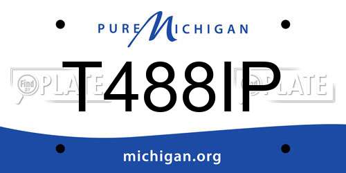 T488IP Michigan License Plate