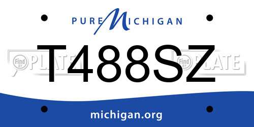 T488SZ Michigan License Plate