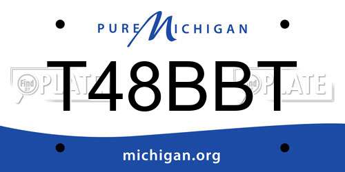 T48BBT Michigan License Plate