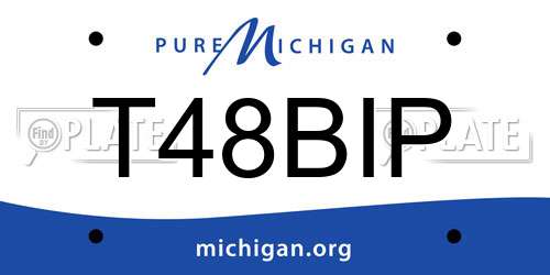 T48BIP Michigan License Plate
