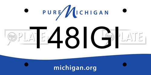 T48IGI Michigan License Plate