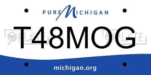 T48MOG Michigan License Plate
