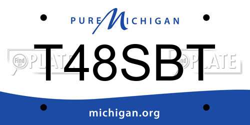 T48SBT Michigan License Plate