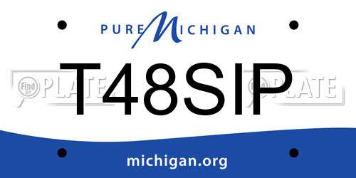 T48SIP Michigan License Plate