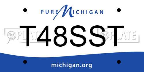 T48SST Michigan License Plate