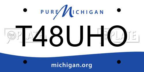 T48UHO Michigan License Plate
