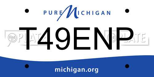 T49ENP Michigan License Plate