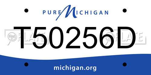 T50256D Michigan License Plate