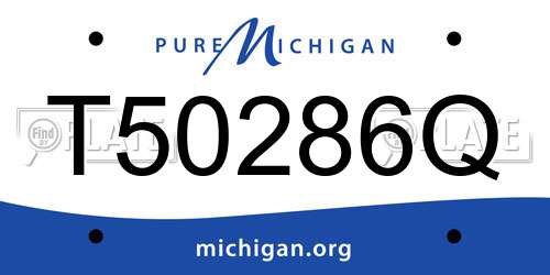 T50286Q Michigan License Plate