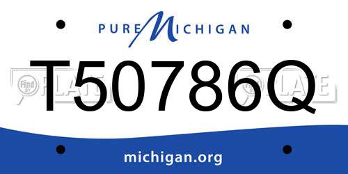 T50786Q Michigan License Plate