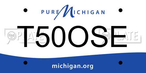 T50OSE Michigan License Plate