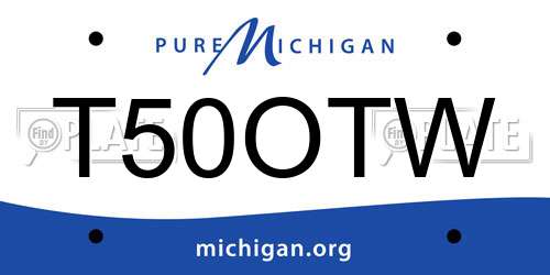 T50OTW Michigan License Plate