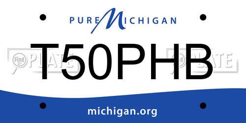 T50PHB Michigan License Plate
