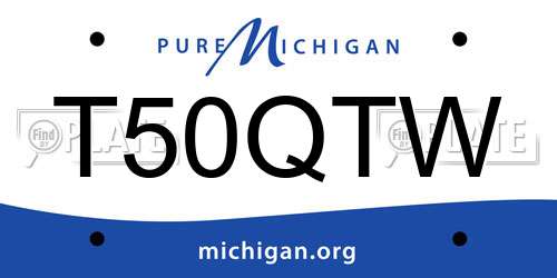 T50QTW Michigan License Plate
