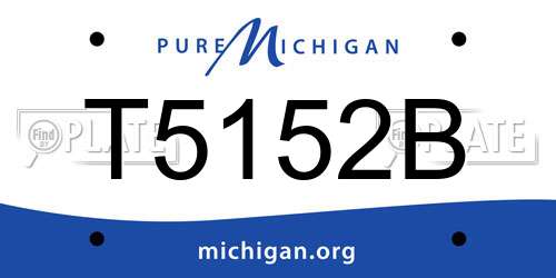 T5152B Michigan License Plate