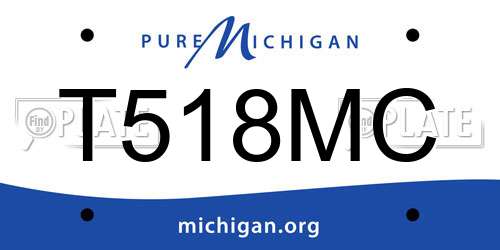 T518MC Michigan License Plate