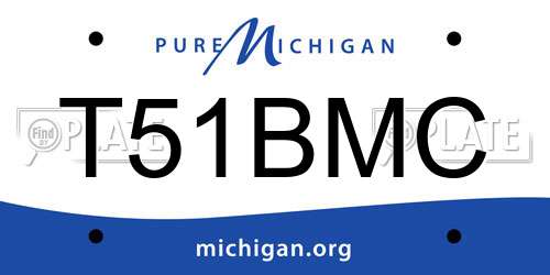 T51BMC Michigan License Plate